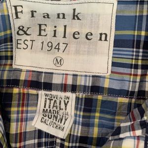 Frank & Eileen plaid cotton shirt - M  “Barry”  Darling fall top Tailored back